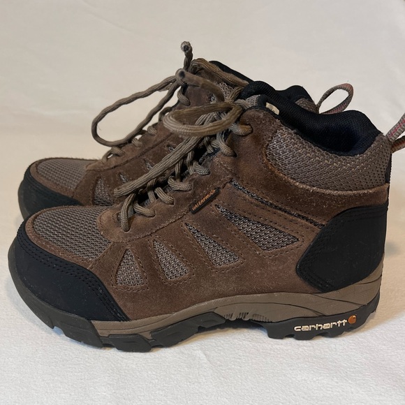 Carhartt Women’s Safety Toe Hiker Work Boots Brown and Black Size 7 - Picture 1 of 13